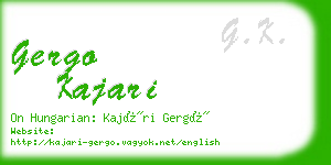 gergo kajari business card